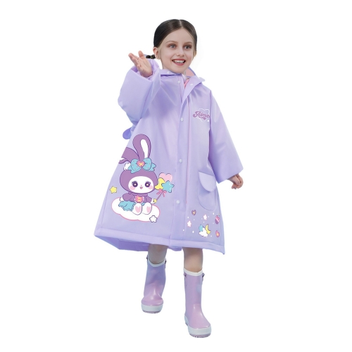 amo nenes Toddler Cartoon Raincoat for Boys Girls Rain Poncho Hooded,Waterproof Reusable Thick EVA,Kid Rain Suit Jacket, Rainwear with Storage Bag, In