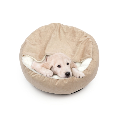 Dog Bed Washable Fluffy Roundness with Blanket, Dog Basket Non-slip Dog Sofa, Plush Cat Bed Dog Basket for large, medium & small dogs and cats, Ø 50cm